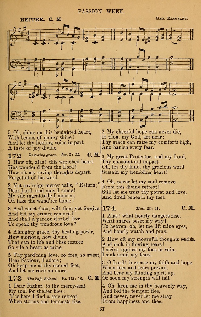 The Reformed Church Hymnal: with tunes page 67