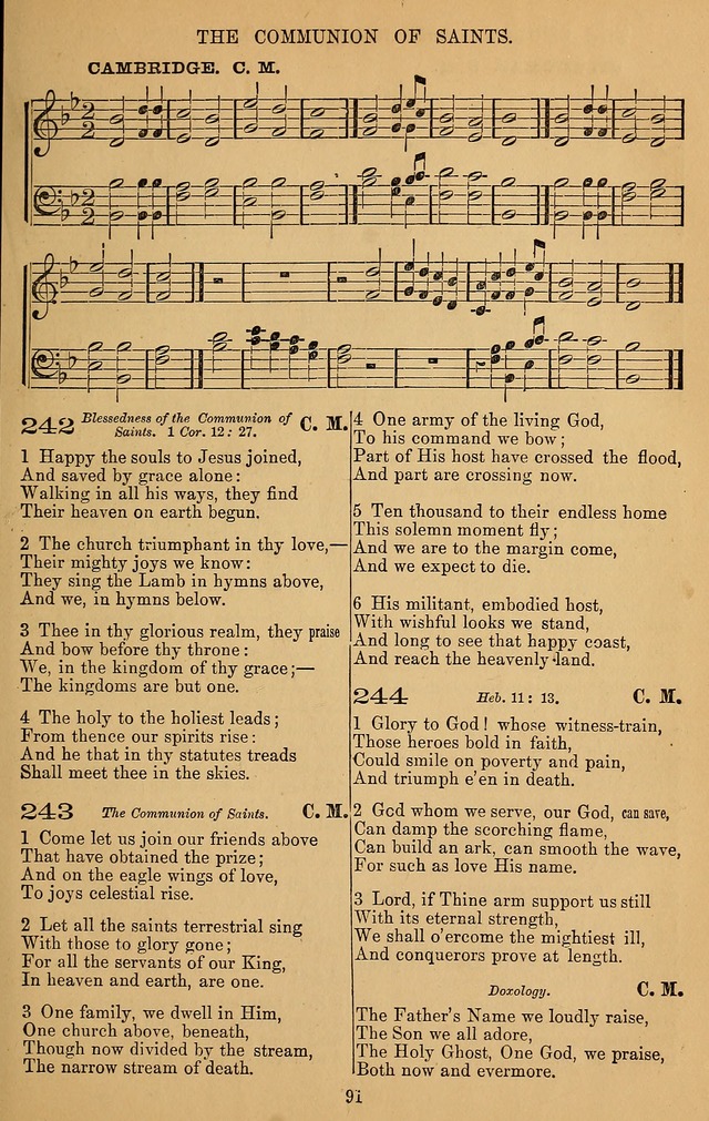 The Reformed Church Hymnal: with tunes page 91