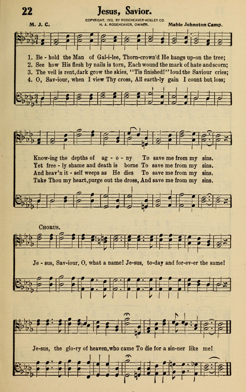 Rodeheaver Collection for Male Voices: One hundred and sixty Quartets and Choruses for men page 21