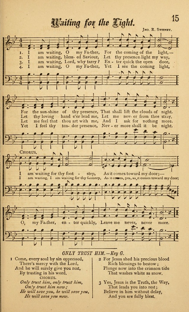 The Royal Fountain No. 4: sacred songs and hymns for use in Sabbath-school or prayer meeting page 15