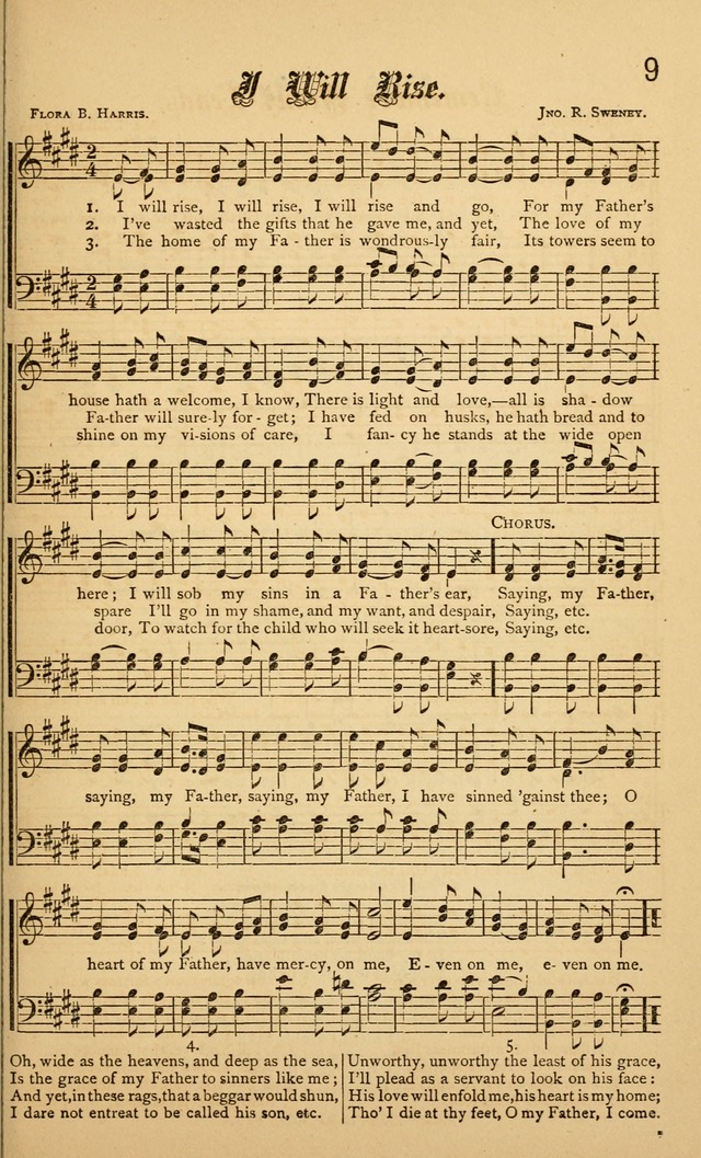 The Royal Fountain No. 4: sacred songs and hymns for use in Sabbath-school or prayer meeting page 9