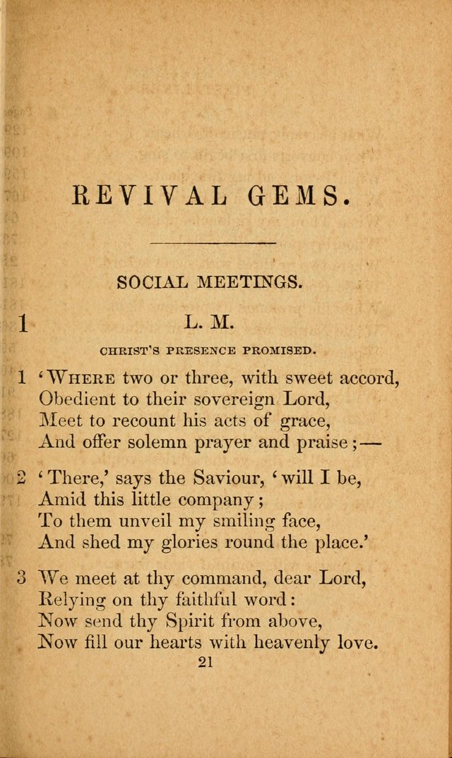 Revival Gems: a collection of spirit-stirring hymns. Specially adapted to revivals page 21