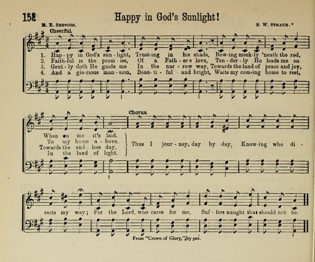 Royal Gems: a new and choice collection of Sunday school songs page 158