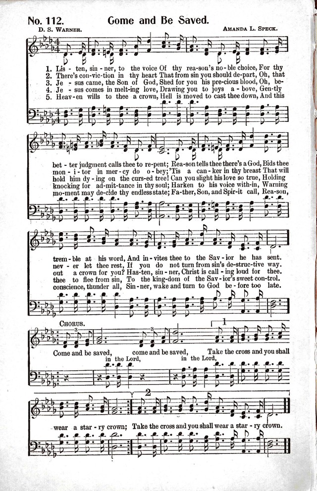 Reformation Glory: a new and inspiring collection of gospel hymns for evangelistic services page 112