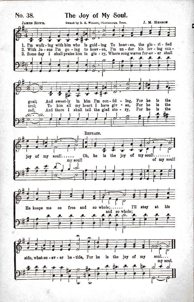 Reformation Glory: a new and inspiring collection of gospel hymns for evangelistic services page 38