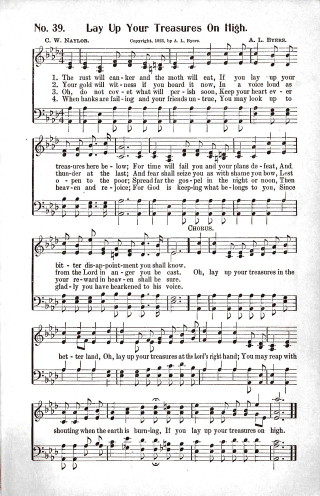 Reformation Glory: a new and inspiring collection of gospel hymns for evangelistic services page 39