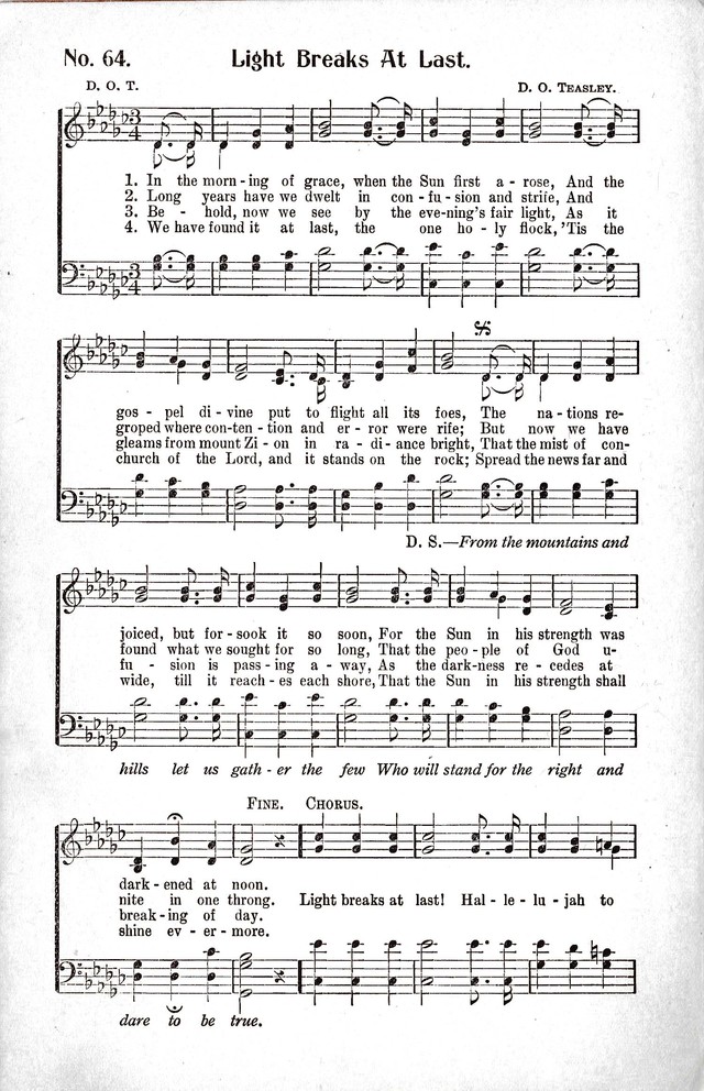Reformation Glory: a new and inspiring collection of gospel hymns for evangelistic services page 64