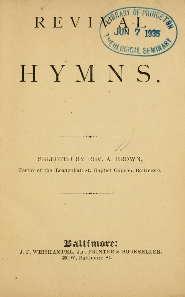 Revival Hymns page iii