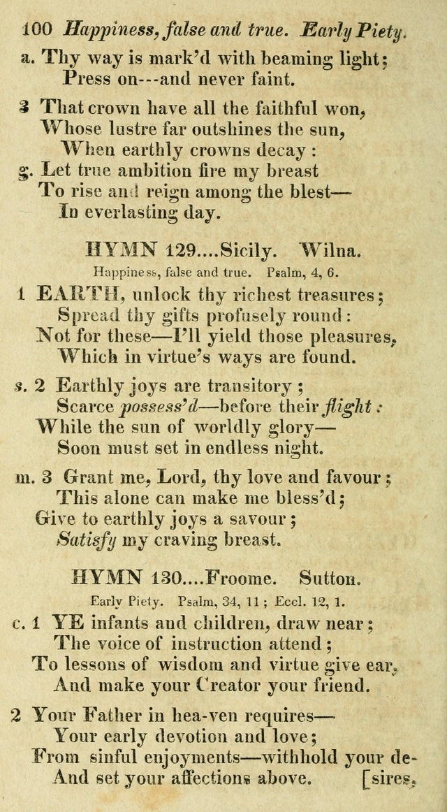 Regular Hymns: on a great variety of evangelical subjects and important occasions: with musical directions, for all the varieties of appropriate expression page 100