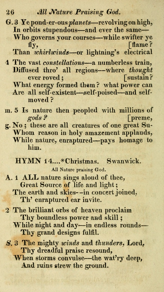 Regular Hymns: on a great variety of evangelical subjects and important occasions: with musical directions, for all the varieties of appropriate expression page 26