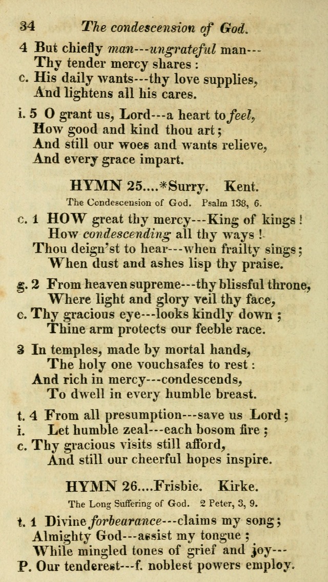 Regular Hymns: on a great variety of evangelical subjects and important occasions: with musical directions, for all the varieties of appropriate expression page 34