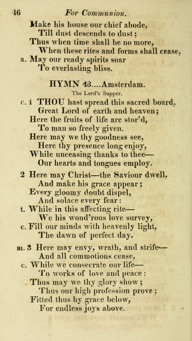 Regular Hymns: on a great variety of evangelical subjects and important occasions: with musical directions, for all the varieties of appropriate expression page 46