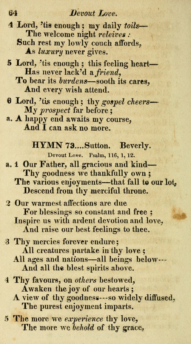 Regular Hymns: on a great variety of evangelical subjects and important occasions: with musical directions, for all the varieties of appropriate expression page 64