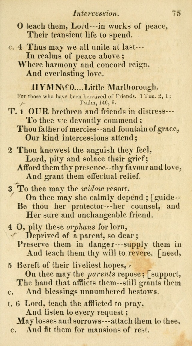 Regular Hymns: on a great variety of evangelical subjects and important occasions: with musical directions, for all the varieties of appropriate expression page 75