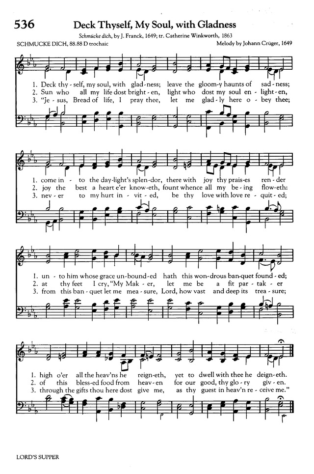 Rejoice in the Lord 536. Deck thyself, my soul, with gladness | Hymnary.org