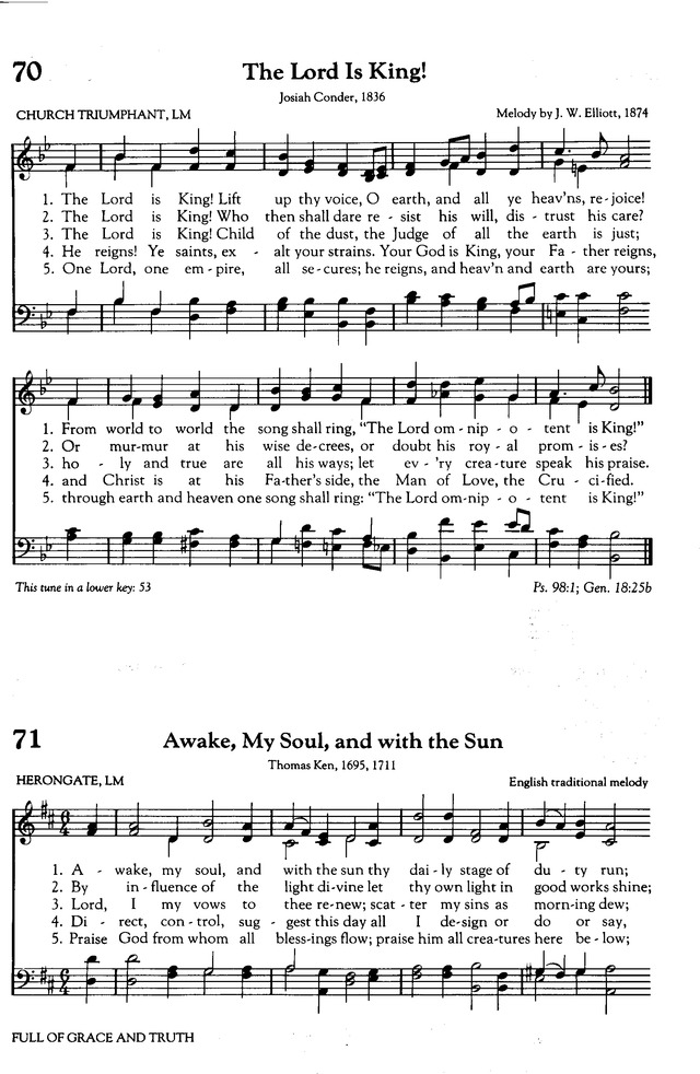 Rejoice in the Lord 70. The Lord is King! Lift up thy voice