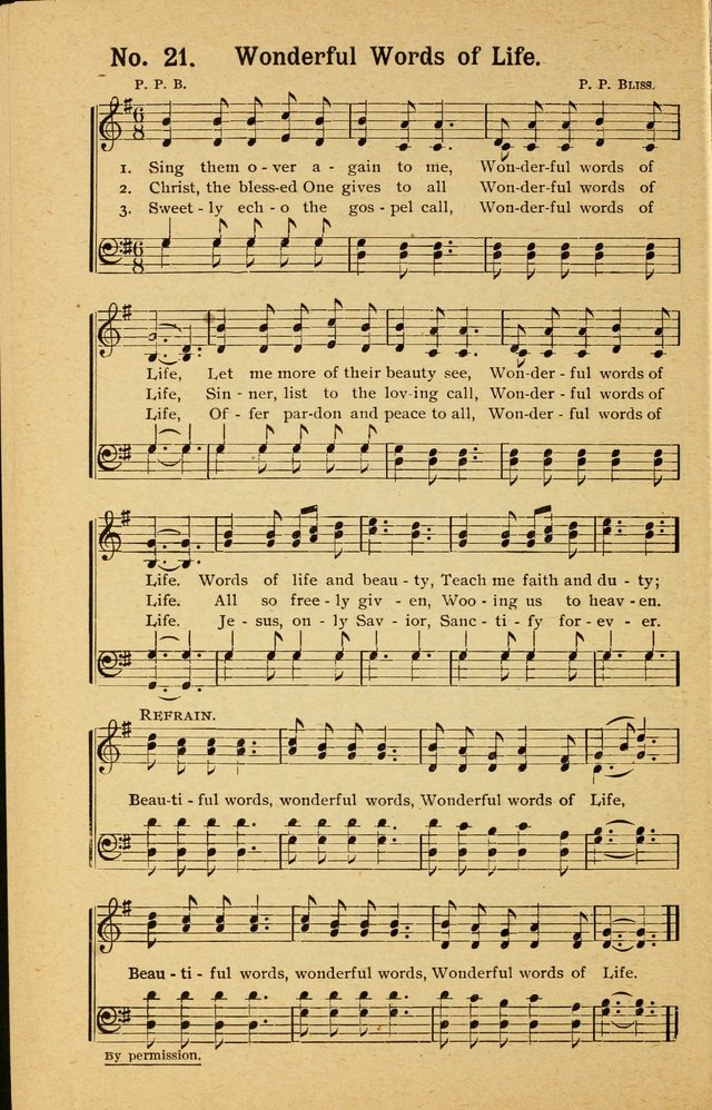 Revival Melodies: containing the popular Welsh tunes used in the great revivail in Wales; also a choice selection of gospel songs specially adapted for evangelistic and devotional meetings  page 20