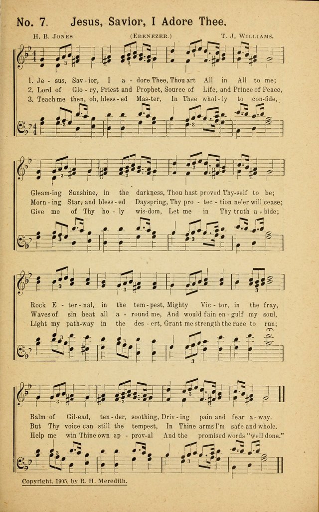 Revival Melodies: containing the popular Welsh tunes used in the great revivail in Wales; also a choice selection of gospel songs specially adapted for evangelistic and devotional meetings  page 7