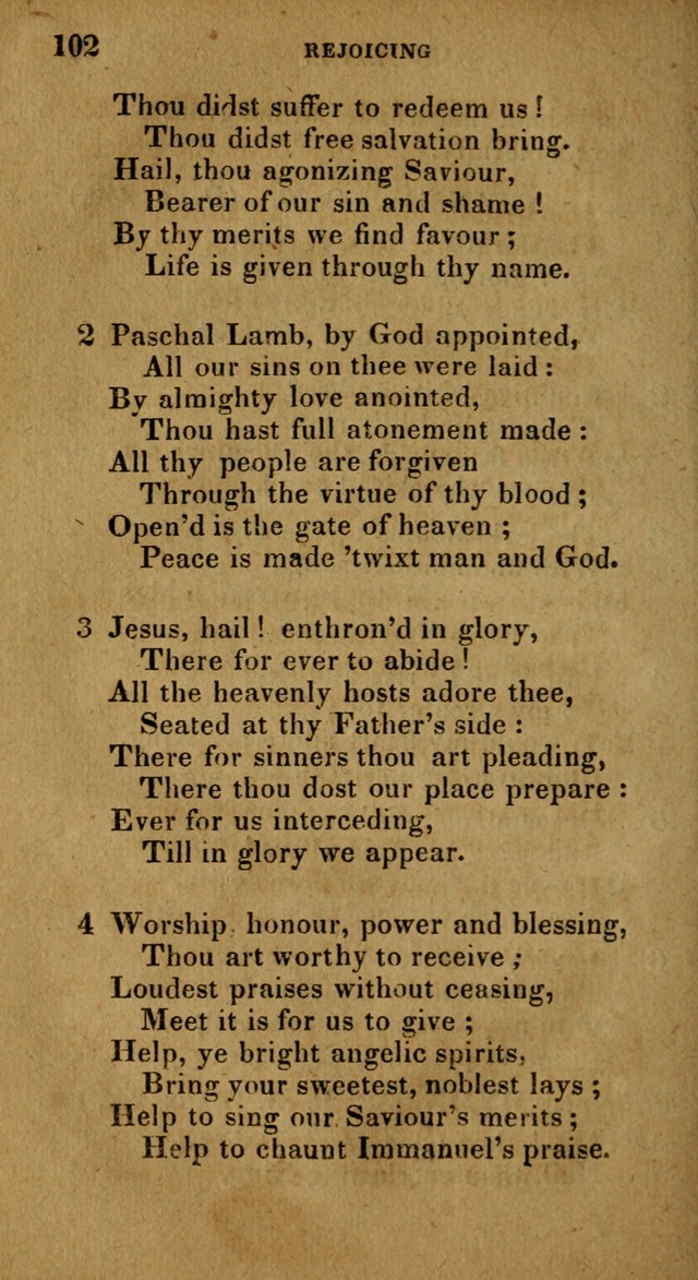 The Reformed Methodist Pocket Hymnal: Revised: collected from various authors. Designed for the worship of God in all Christian churches. page 102
