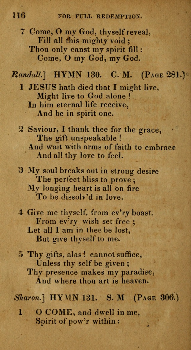 The Reformed Methodist Pocket Hymnal: Revised: collected from various authors. Designed for the worship of God in all Christian churches. page 116