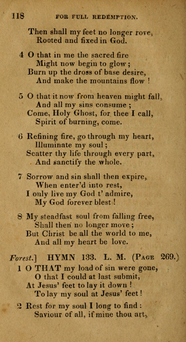 The Reformed Methodist Pocket Hymnal: Revised: collected from various authors. Designed for the worship of God in all Christian churches. page 118