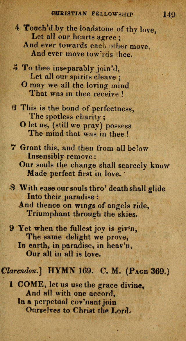 The Reformed Methodist Pocket Hymnal: Revised: collected from various authors. Designed for the worship of God in all Christian churches. page 149