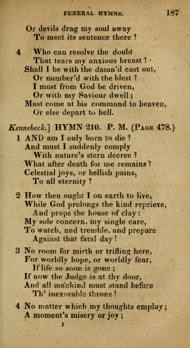 The Reformed Methodist Pocket Hymnal: Revised: collected from various authors. Designed for the worship of God in all Christian churches. page 187