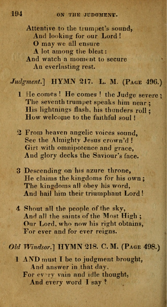 The Reformed Methodist Pocket Hymnal: Revised: collected from various authors. Designed for the worship of God in all Christian churches. page 194