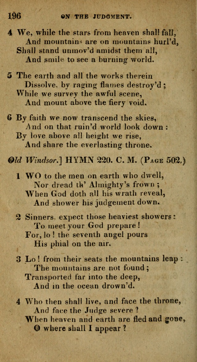 The Reformed Methodist Pocket Hymnal: Revised: collected from various authors. Designed for the worship of God in all Christian churches. page 196