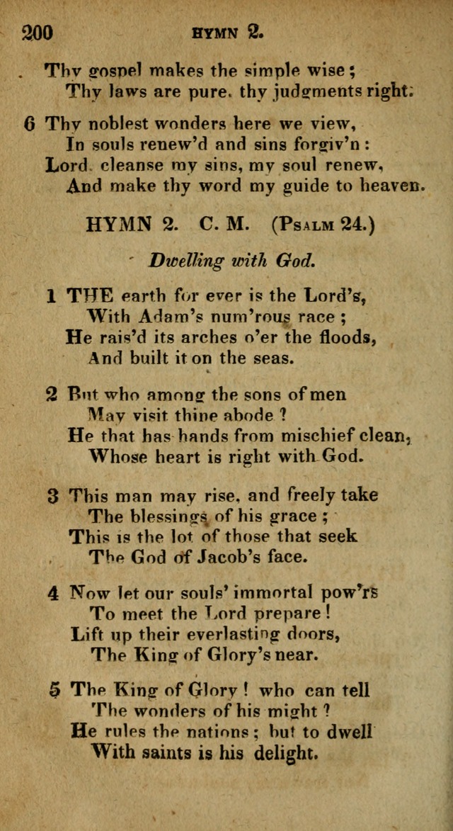 The Reformed Methodist Pocket Hymnal: Revised: collected from various authors. Designed for the worship of God in all Christian churches. page 200