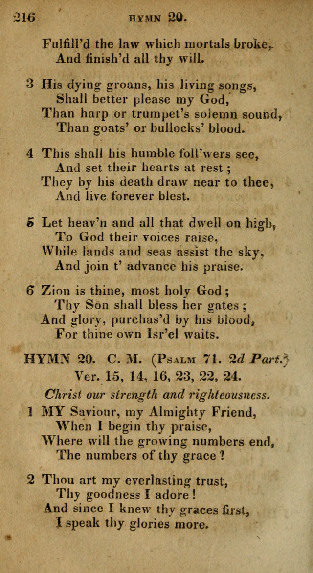 The Reformed Methodist Pocket Hymnal: Revised: collected from various authors. Designed for the worship of God in all Christian churches. page 216
