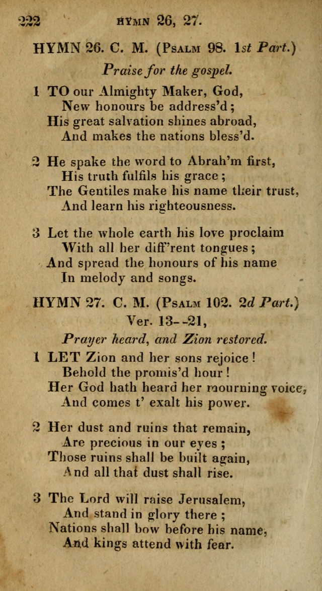 The Reformed Methodist Pocket Hymnal: Revised: collected from various authors. Designed for the worship of God in all Christian churches. page 222