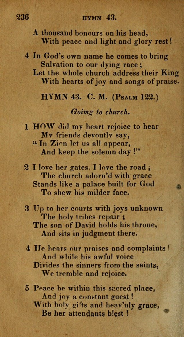 The Reformed Methodist Pocket Hymnal: Revised: collected from various authors. Designed for the worship of God in all Christian churches. page 236