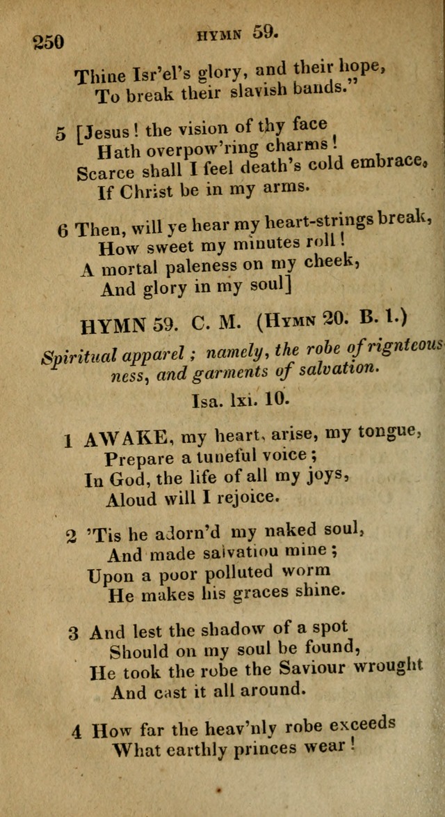 The Reformed Methodist Pocket Hymnal: Revised: collected from various authors. Designed for the worship of God in all Christian churches. page 250