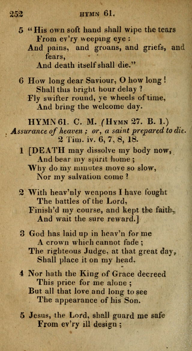 The Reformed Methodist Pocket Hymnal: Revised: collected from various authors. Designed for the worship of God in all Christian churches. page 252
