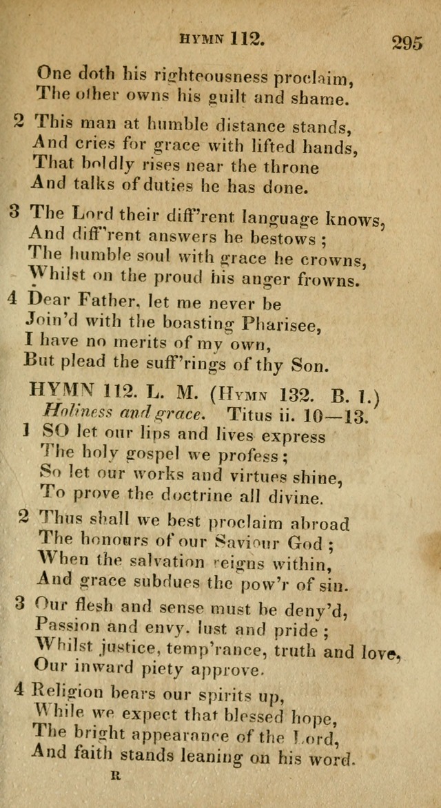 The Reformed Methodist Pocket Hymnal: Revised: collected from various authors. Designed for the worship of God in all Christian churches. page 295