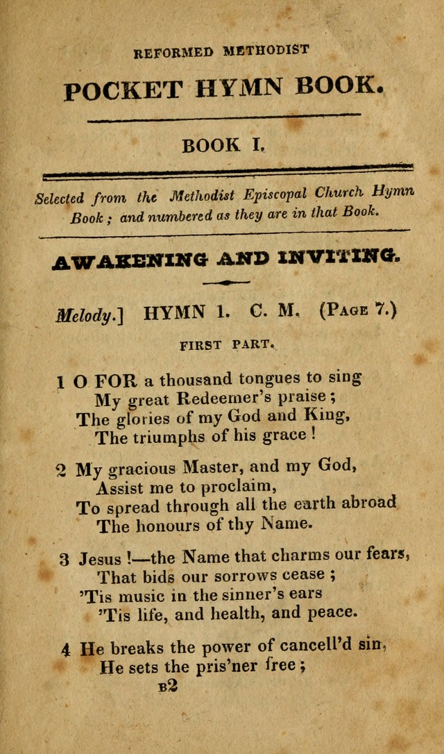 The Reformed Methodist Pocket Hymnal: Revised: collected from various authors. Designed for the worship of God in all Christian churches. page 3