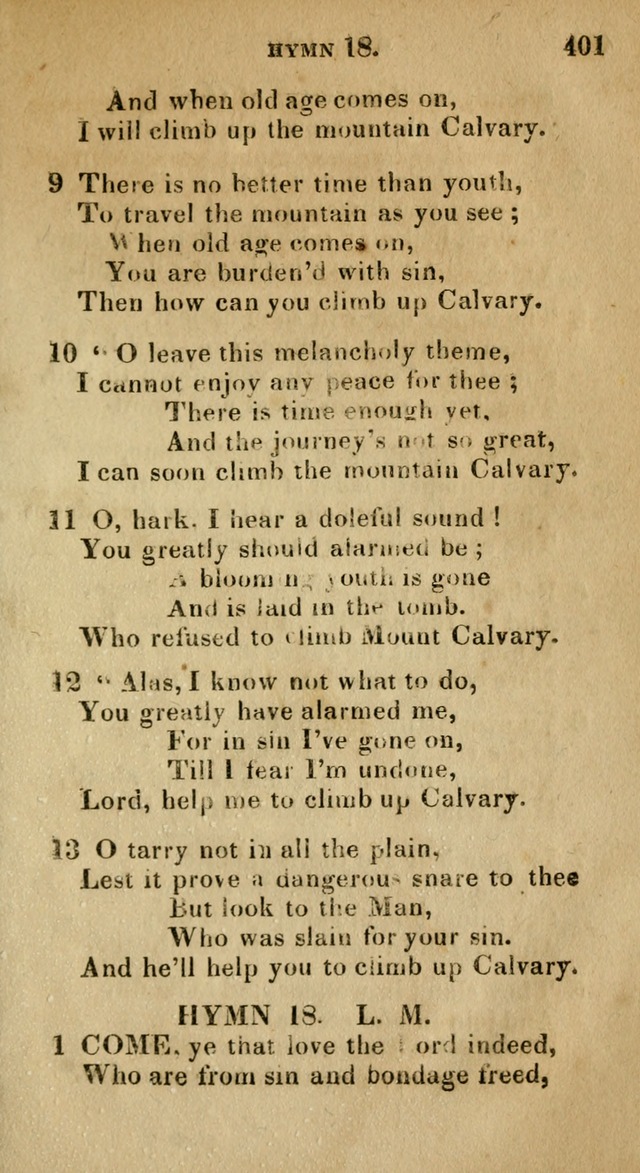The Reformed Methodist Pocket Hymnal: Revised: collected from various authors. Designed for the worship of God in all Christian churches. page 401