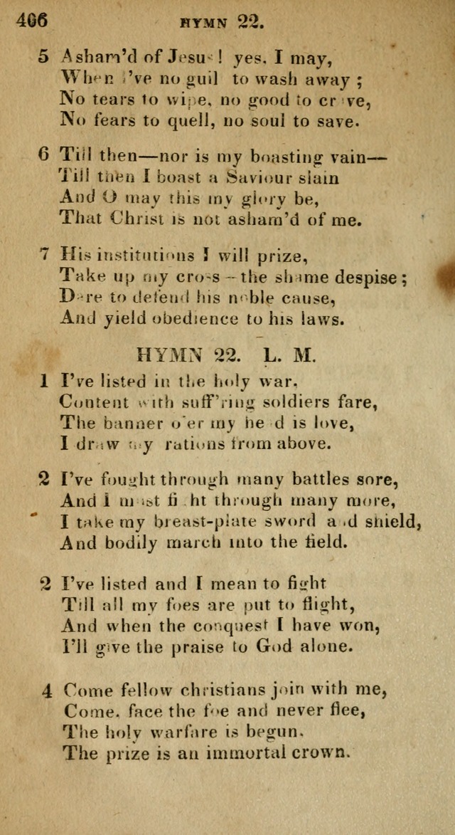 The Reformed Methodist Pocket Hymnal: Revised: collected from various authors. Designed for the worship of God in all Christian churches. page 406