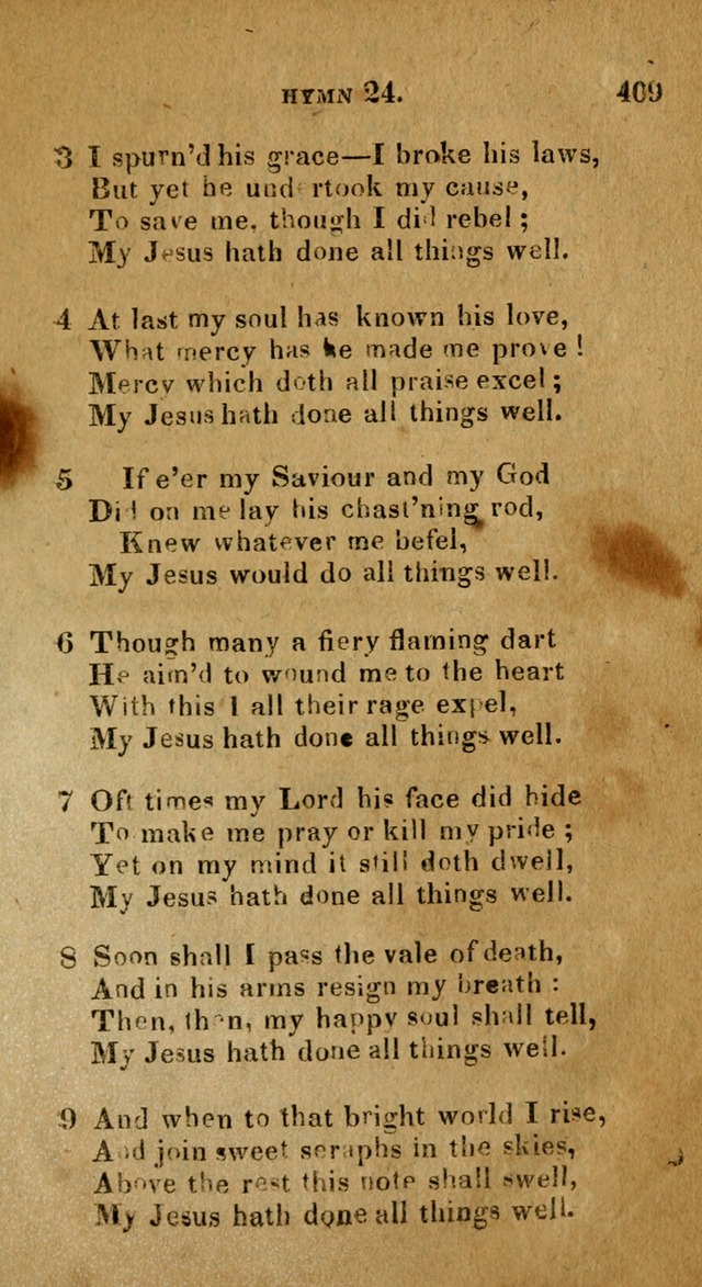 The Reformed Methodist Pocket Hymnal: Revised: collected from various authors. Designed for the worship of God in all Christian churches. page 409