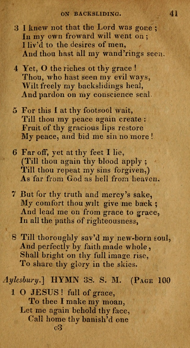 The Reformed Methodist Pocket Hymnal: Revised: collected from various authors. Designed for the worship of God in all Christian churches. page 41