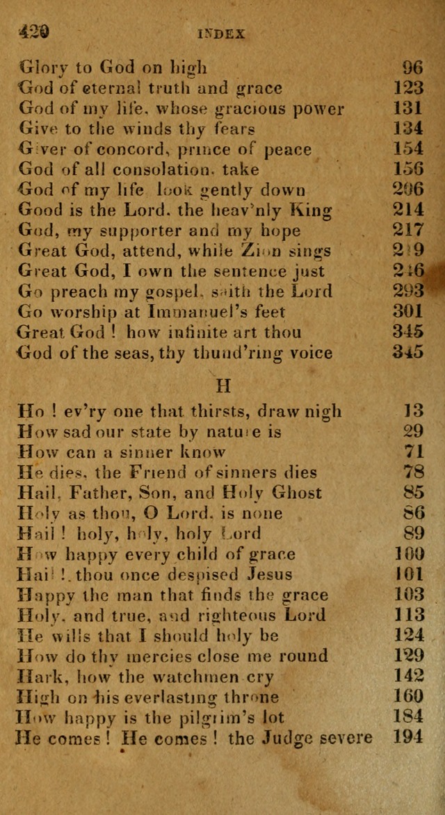 The Reformed Methodist Pocket Hymnal: Revised: collected from various authors. Designed for the worship of God in all Christian churches. page 420