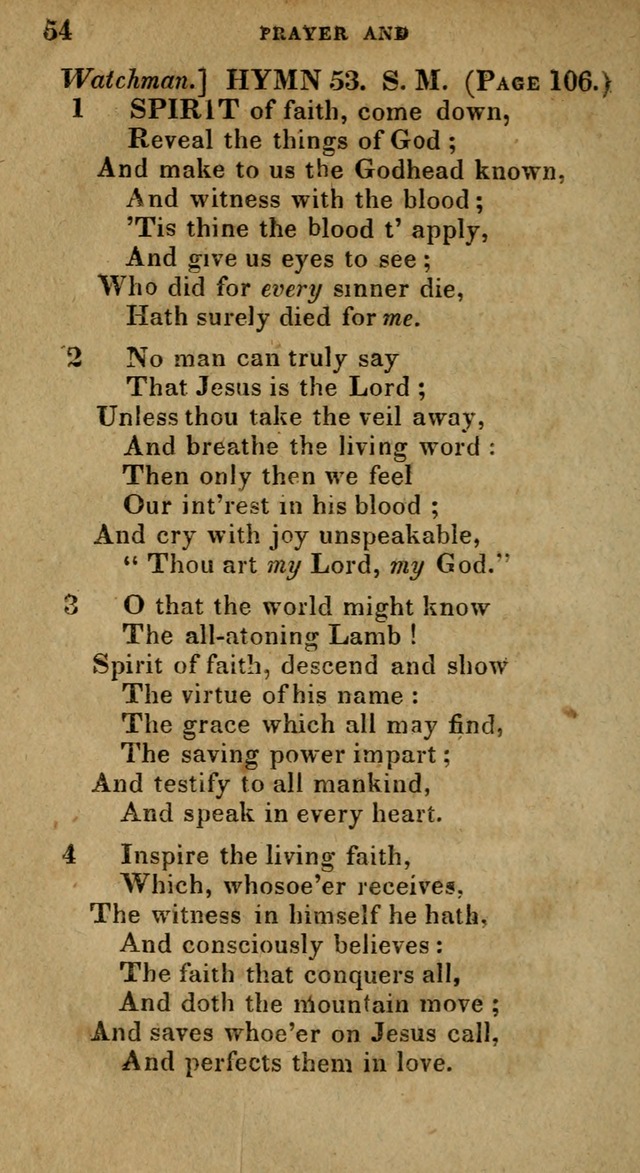 The Reformed Methodist Pocket Hymnal: Revised: collected from various authors. Designed for the worship of God in all Christian churches. page 54