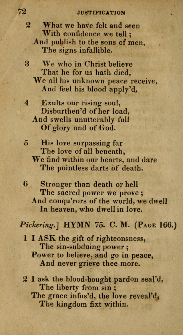 The Reformed Methodist Pocket Hymnal: Revised: collected from various authors. Designed for the worship of God in all Christian churches. page 72