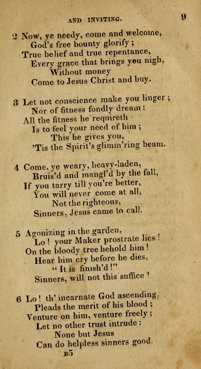 The Reformed Methodist Pocket Hymnal: Revised: collected from various authors. Designed for the worship of God in all Christian churches. page 9