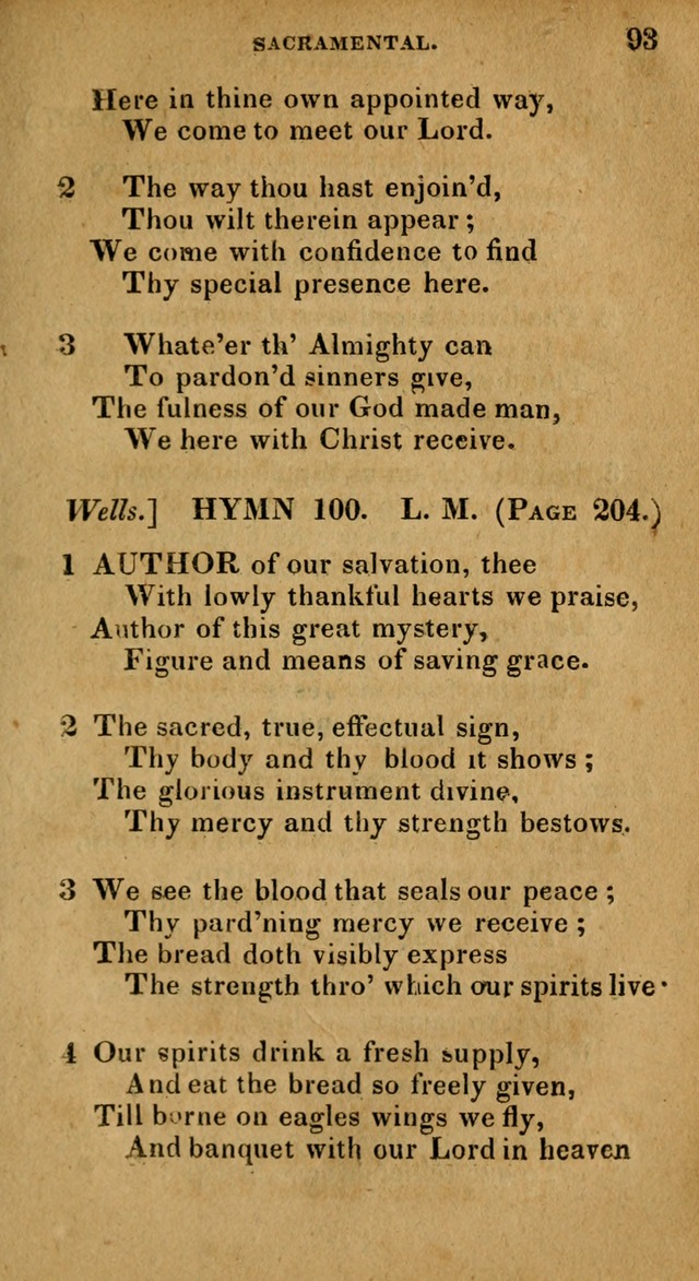 The Reformed Methodist Pocket Hymnal: Revised: collected from various authors. Designed for the worship of God in all Christian churches. page 93