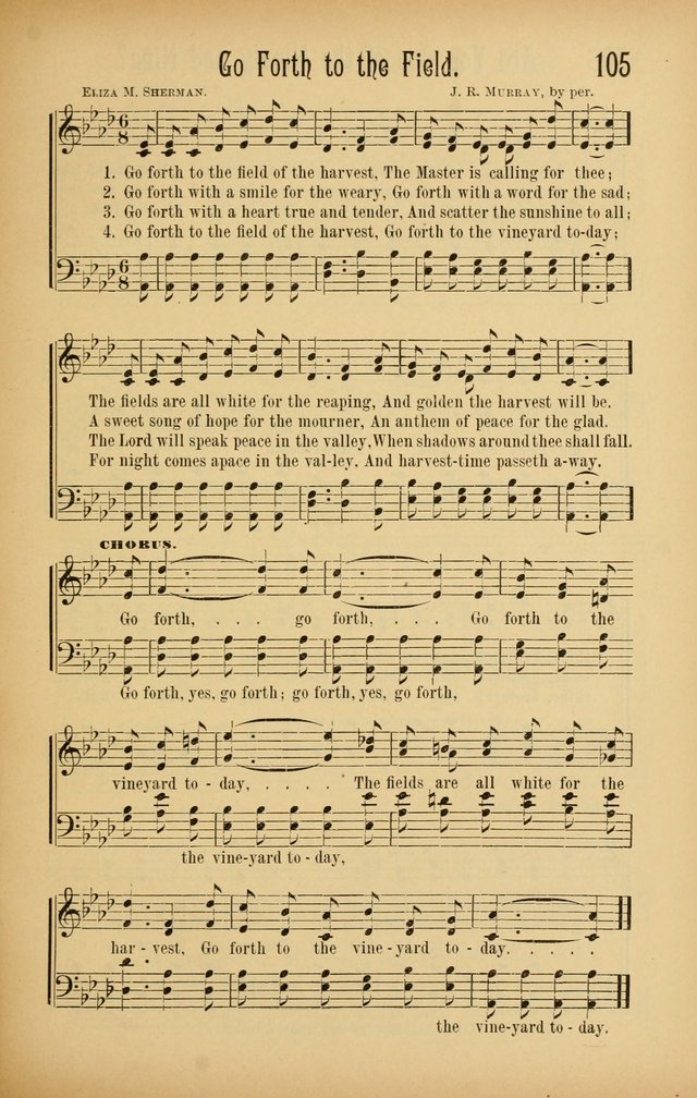 Royal Praise for the Sunday School: a collection of new and selected gospel songs. With a clear and concise course of instruction in the elements of music page 104