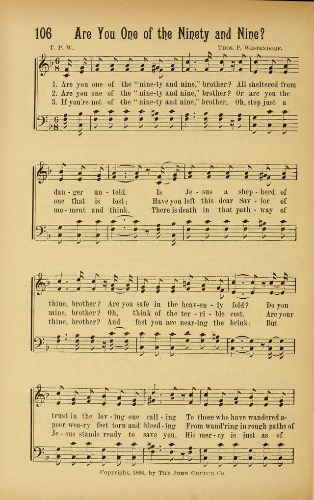 Royal Praise for the Sunday School: a collection of new and selected gospel songs. With a clear and concise course of instruction in the elements of music page 105