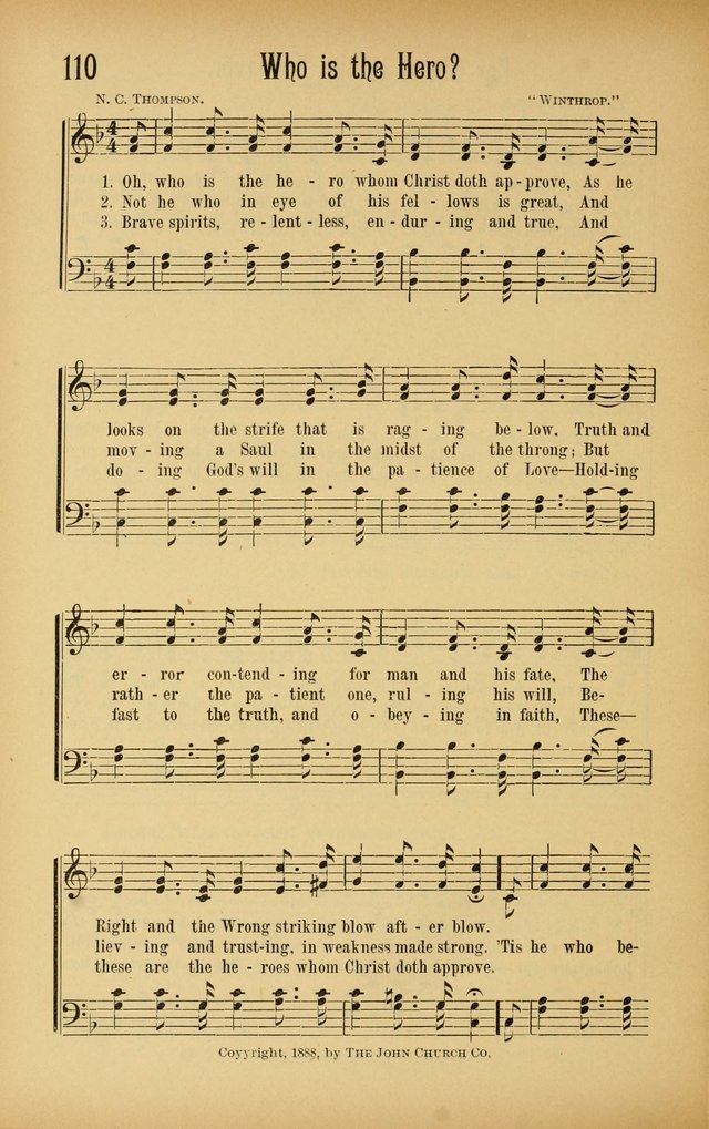 Royal Praise for the Sunday School: a collection of new and selected gospel songs. With a clear and concise course of instruction in the elements of music page 109