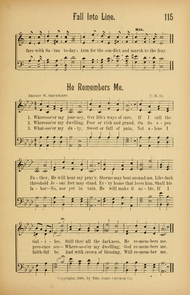 Royal Praise for the Sunday School: a collection of new and selected gospel songs. With a clear and concise course of instruction in the elements of music page 114